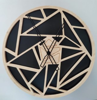 Drewniany zegar o średnicy 45 cm z plecami
