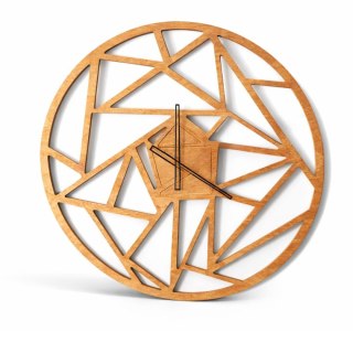 Drewniany zegar o średnicy 80 cm