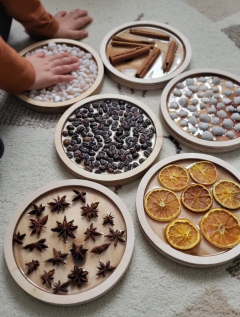 Krążki sensoryczne, zestaw 6 sztuk, motoryka