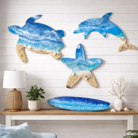 Morskie dekoracje, delfin z żywicy epoksydowej