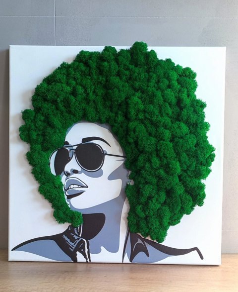 Obraz na płótnie Afro z mchem chrobotkiem 40x40