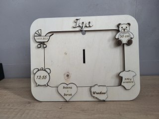 Ramka na zdjęcie, metryczka urodzenia