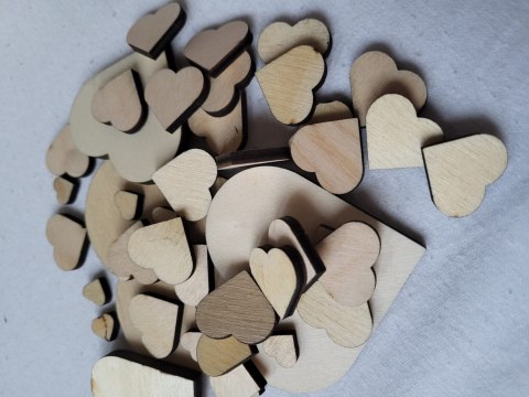 Serduszka, mix 100 sztuk