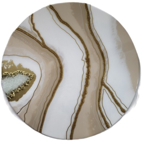 Stolik kawowy z żywicy epoksydowej, 60 cm