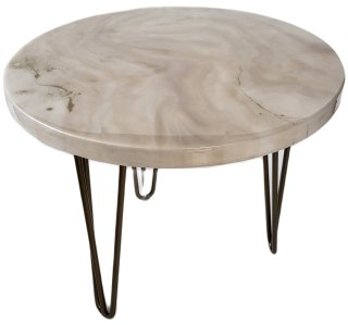 Stolik kawowy z żywicy epoksydowej, glamour 50 cm