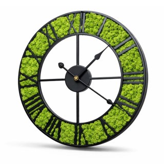 Zegar z mchem chrobotkiem, loft, różne średnice