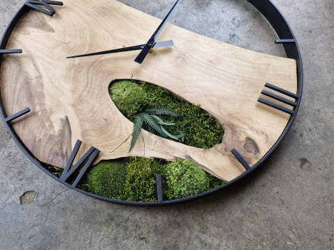 Drewniany zegar ścienny, 60 cm