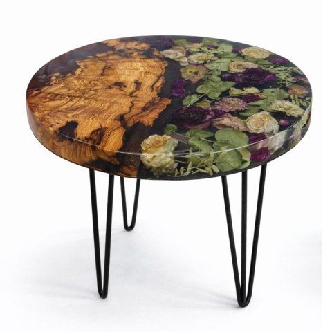 Konserwacja bukietu ślubnego w formie stolika kawowego