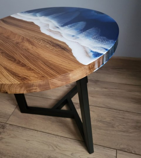 Morski stolik kawowy dębowy 50 cm