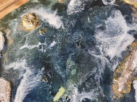 Obraz strukturalny 60x80 cm, beż I granat