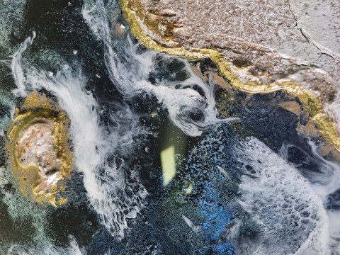 Obraz strukturalny 60x80 cm, beż I granat