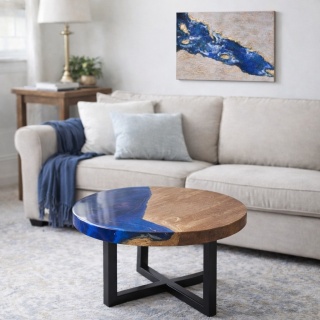 Obraz strukturalny 60x80 cm, beż I granat