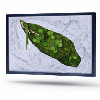 Obraz z betonu architektonicznego i mchu, 150x100 cm