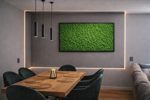 Obraz z chrobotka w drewnianej ramie 120x80cm