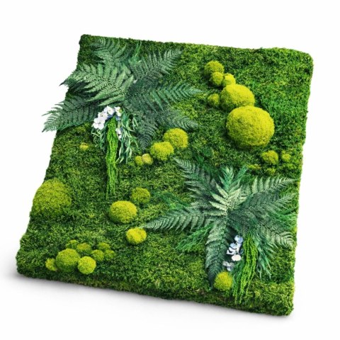 Panel z mchu i roślin