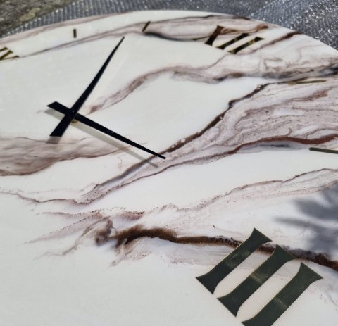 Zegar z żywicy epoksydowej, 80 cm